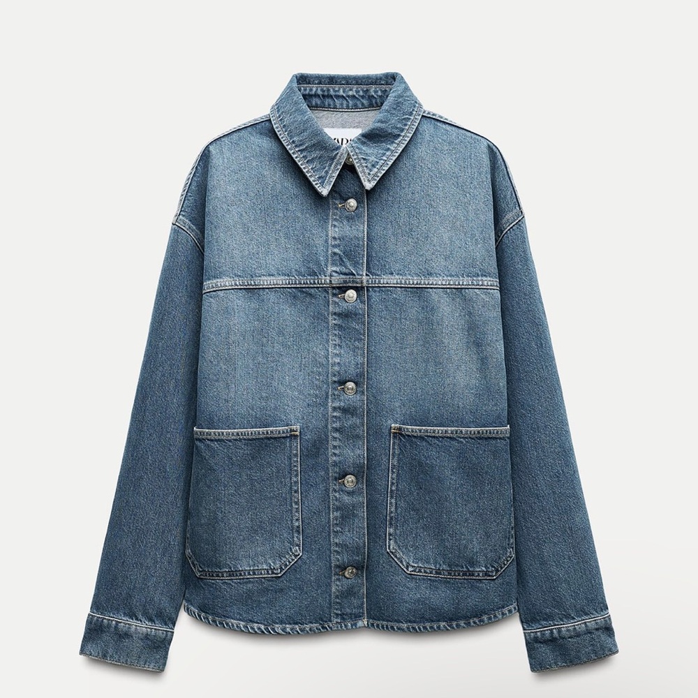 NWT ZARA TRF Denim Over-shirt XS